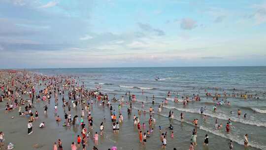 广西北海银滩地标大海风光旅游旅行风景航拍