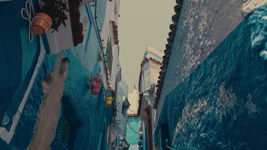 摩洛哥，Chefchaouen，蓝色，A