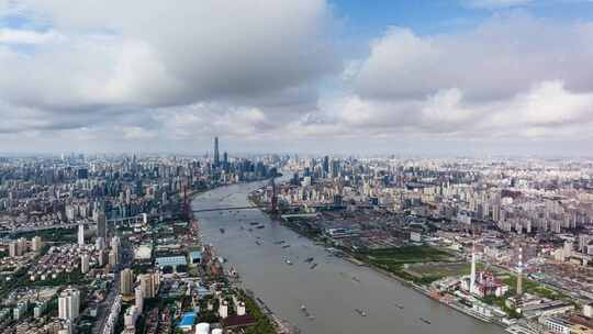 上海浦江两岸航拍延时摄影视频素材模板下载