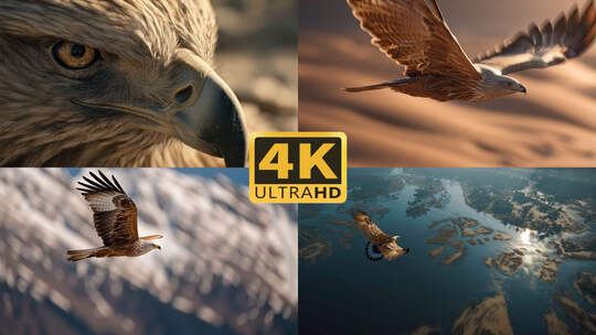 4K励志大气雄鹰飞行展翅翱翔1