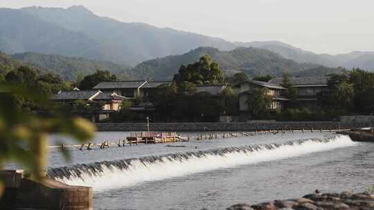 岚山，京都，日本，大坝