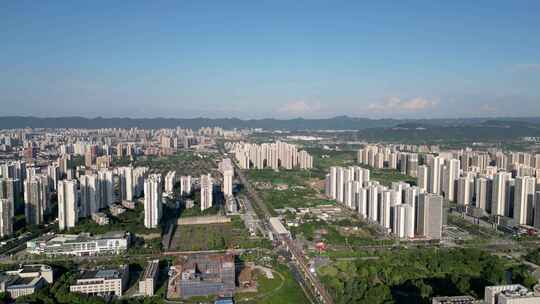 重庆科学城城市全景航拍4K