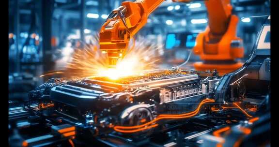 新能源汽车自动化生产素材