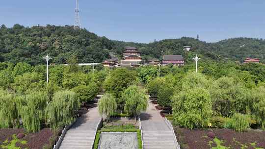 湖北鄂州西山古灵泉寺航拍