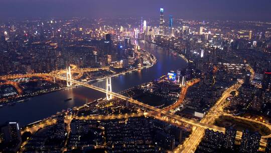 黄浦江畔的夜景视频素材模板下载