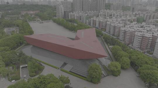 武汉辛亥革命博物馆，略俯视环绕镜头
