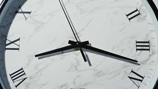 大理石纹理时钟特写