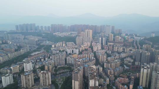 航拍重庆城市建筑都市风光素材