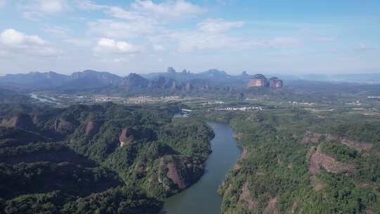 广东韶关丹霞山5A景区航拍