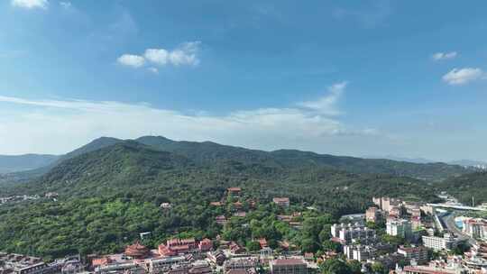 泉州南少林寺遗址航拍清源山南少林寺风景