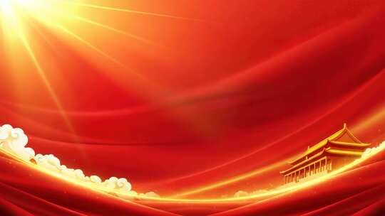 祥云瑞气中国风建筑党政背景