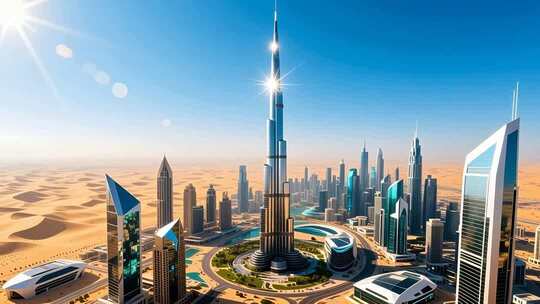 迪拜，奢华与自然的完美和弦4K