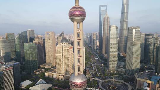 上海东方明珠航拍-4K原素材