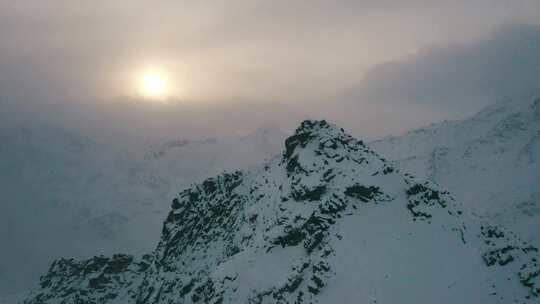 达古冰山雪景视频素材