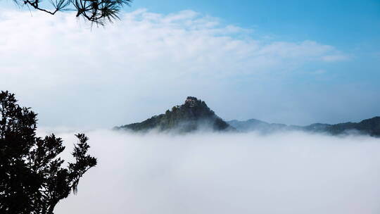 【延时】云雾中的云峰山