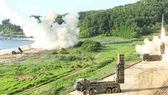 东风导弹海防岸基导弹发射视频素材模板下载