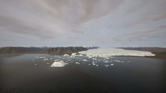 全球变暖环境下的南极冰川融化