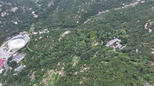 崂山华严寺景区4K航拍