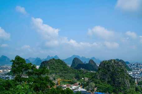 广西桂林城市风景漓江山水风光