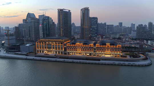 4K航拍上海北外滩世界会客厅