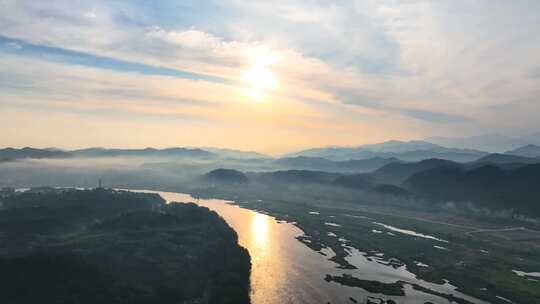 皖南山水云海日出4K航拍-7