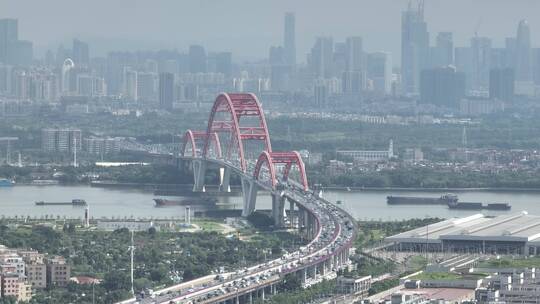 广州地标桥梁新光大桥视频素材模板下载