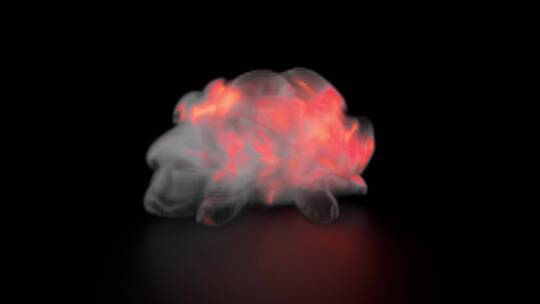 燃烧的爆炸蘑菇云