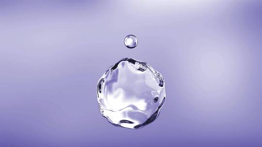 紫球水球吸收玻尿酸烟酰胺滋润视频素材模板下载