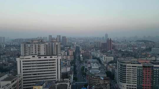 航拍江门大景江门城市建设