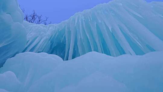 沕沕水 沕沕水景区 冰瀑 寒冷 冬季 冬天