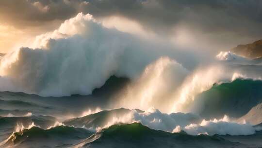 海浪 大海浪花 奋勇拼搏 勇立潮头