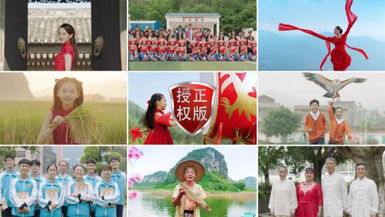 幸福中国笑脸人文民族团结合集视频素材模板下载