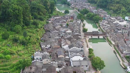 江西景德镇瑶里古镇航拍空镜