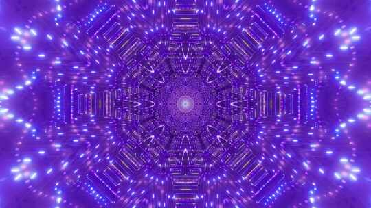 摘要发光点隧道3d插图DJ Loop