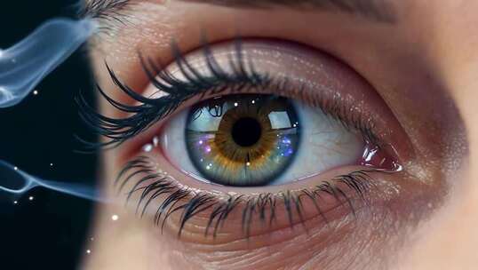 女性眼睛微距特写素材