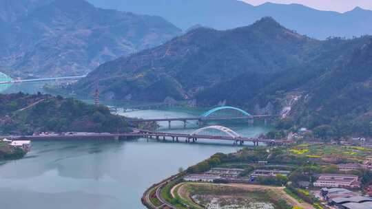 丽水市莲都区航拍城市地标南明湖银泰百货银