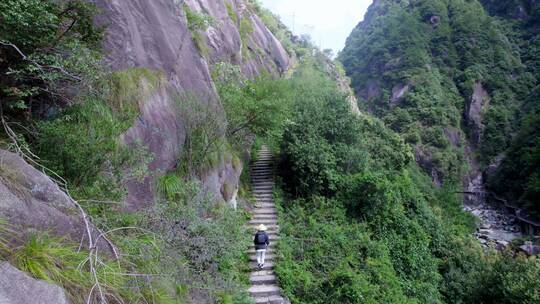 航拍杭徽古道自然景色