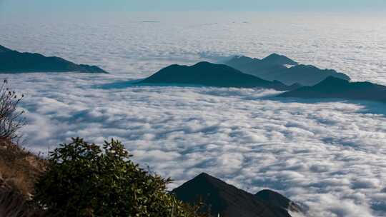 大山山脉山川云海延时摄影4k25帧