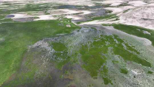 西藏日喀则雅鲁藏布江湿地生态航拍