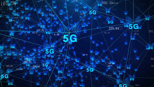 5G网络信号数据传输和连线背景