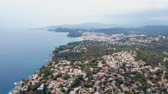 Lloret De Mar海岸的鸟瞰图