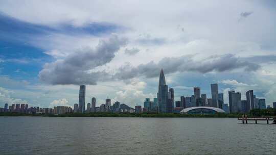 深圳湾春笋延时风景