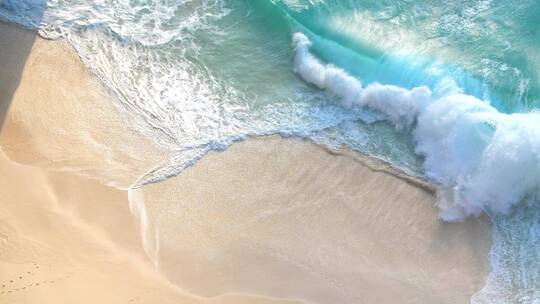 海浪拍打沙滩-2