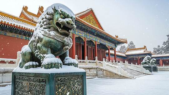 故宫雪景 紫禁城下雪