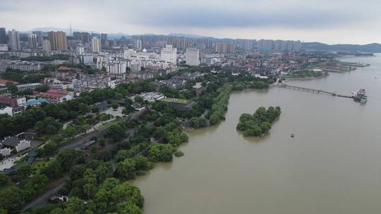 城市航拍湖南岳阳汴河街历史古街航拍