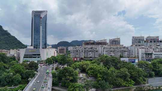 广西柳州银泰城地标建筑航拍