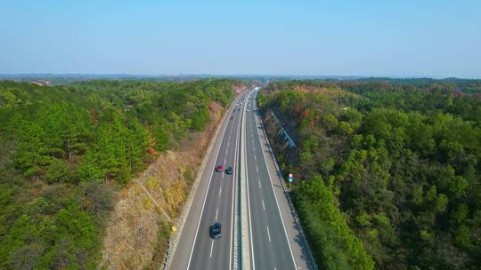 美丽湖南高速公路全景航拍