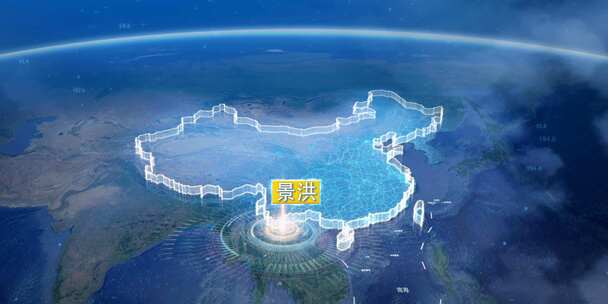 地球俯冲定位地图辐射中国景洪市