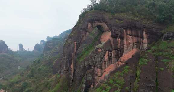 江西龙虎山象鼻山航拍