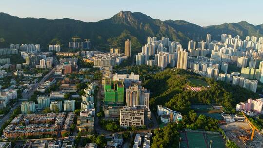 香港浸会大学航拍李兆基传理视艺楼